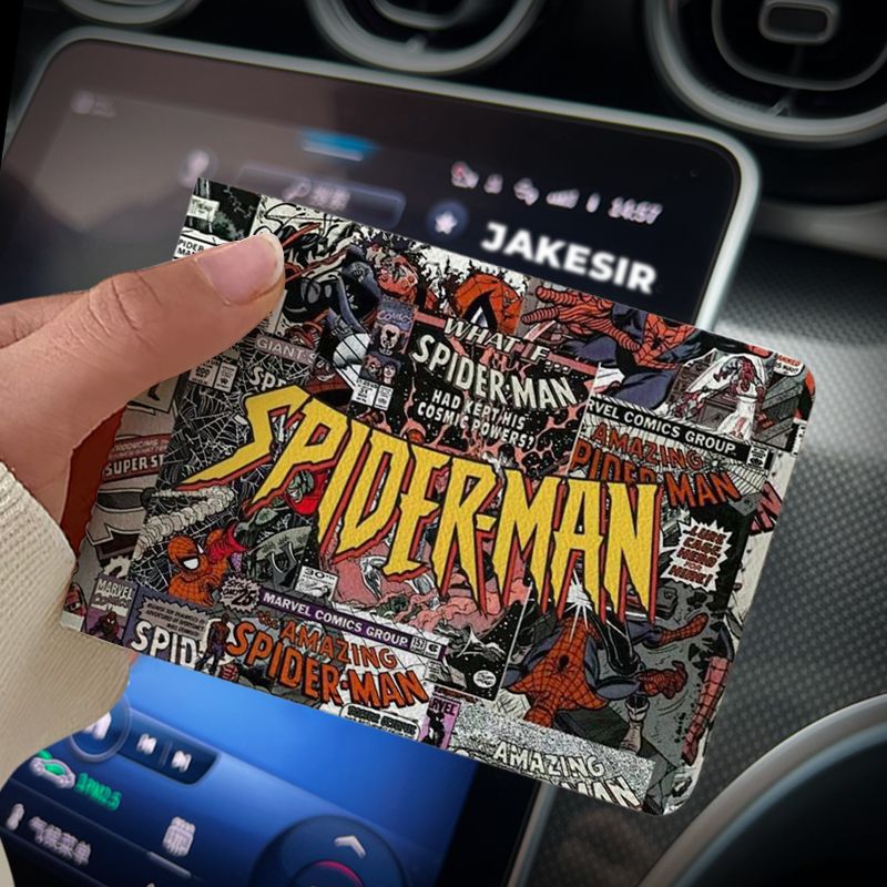 Spider-Man universo de navegación Licencia de Conducir cubierta protectora dos en uno Licencia de Conducir vehículo de motor Licencia de Conducir cubierta de cuero alta apariencia