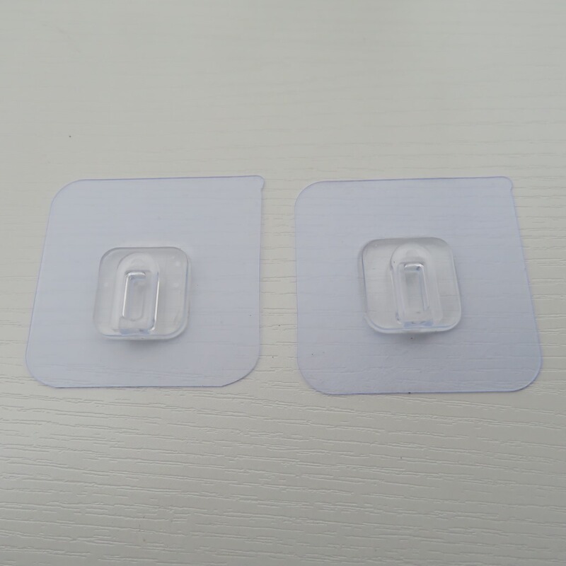 Transparent buckle cylindrical square buckle nail-free seamless paste plastic home storage products with adhesive convex buckle Transparent buckle cylindrical square buckle nail-free seamless paste plastic home storage products with adhesive convex buckle