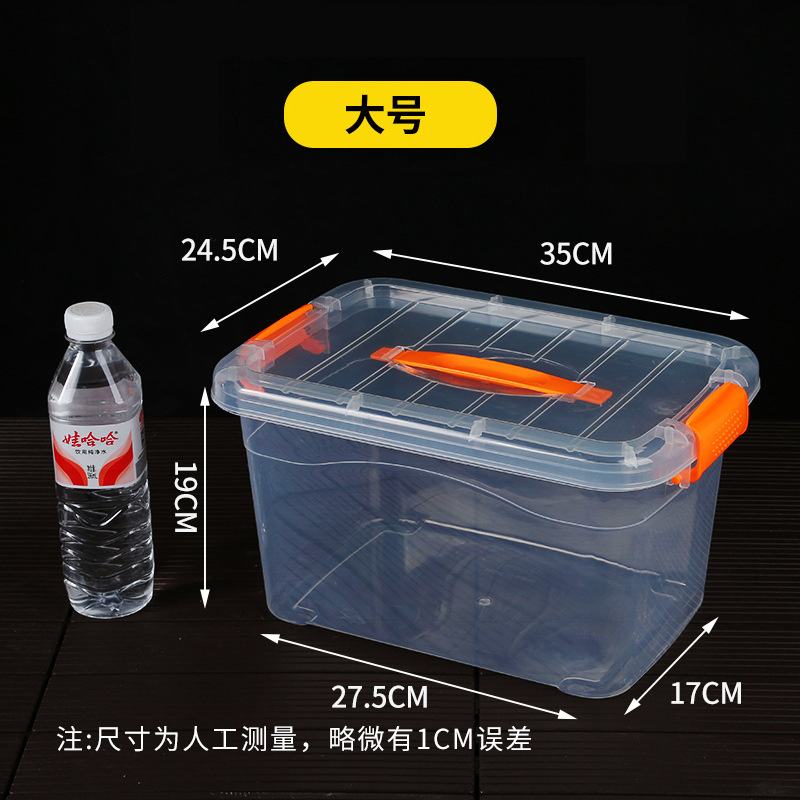 Large transparent [length 35*width 24.5*height 19cm] outer dimensions