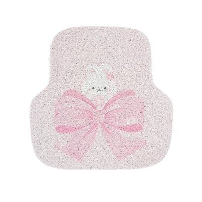 Rabbit Car Floor Mats Dirty: Universal Foot Pad - big-bow-bunny-foot-pads-in-the-back-row