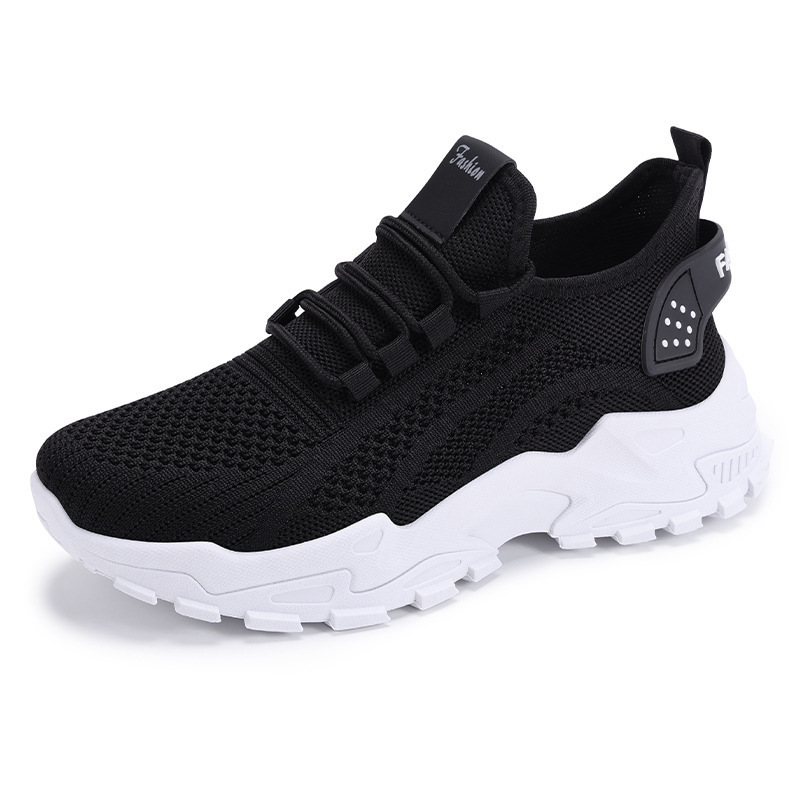 Zapatos, zapatos de mujer, zapatos deportivos de todo fósforo, zapatos de red de gran tamaño transfronterizos, zapatos individuales voladores, zapatos transpirables, cómodos y poco profundos con cordones