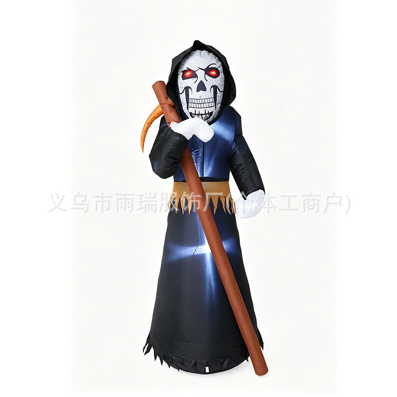 Halloween esqueleto de la muerte modelo de aire LED luminoso guisa de mano decoración de patio al aire libre Halloween no cruza fronteras