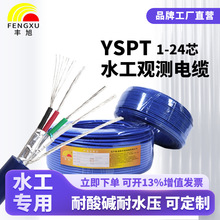 丰旭水工屏蔽电缆传感器YSPT2/4/8*0.2+1*0.35水坝渗压计线1-24芯