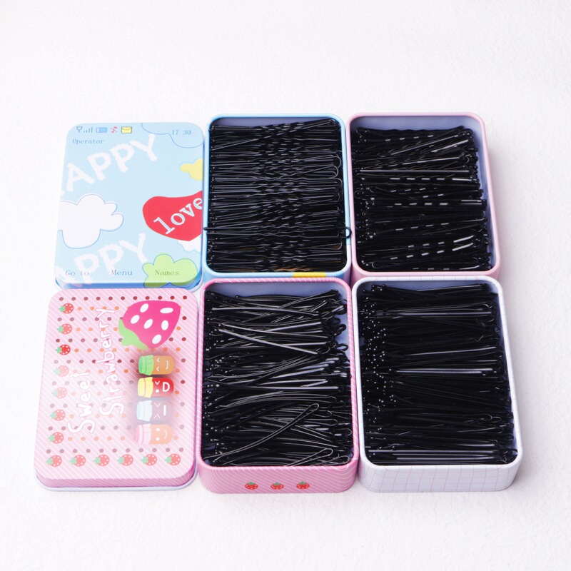 Korean Simple One-Word Clip Women's Headwear Black Metal Hairpin Hairpin Baby Broken Hair Small Clip Hair Accessories Wholesale Korean Simple One-Word Clip Women's Headwear Black Metal Hairpin Hairpin Baby Broken Hair Small Clip Hair Accessories Wholesale
