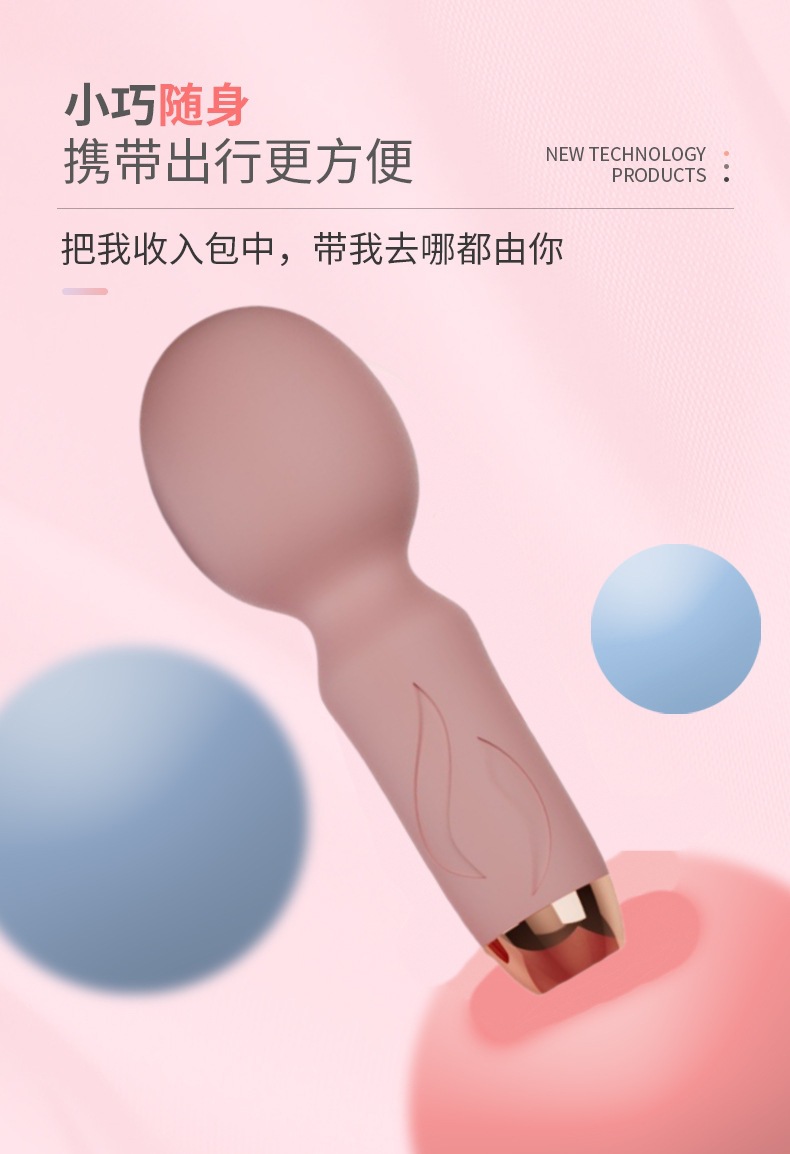 Rechargeable Mini Vibrator Egg, Silicone One-Button Bullet Massager in Red — detail image 5