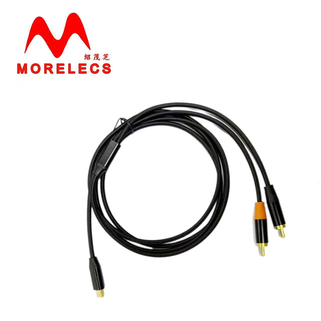 typec转双莲花音频线音响手机连接线