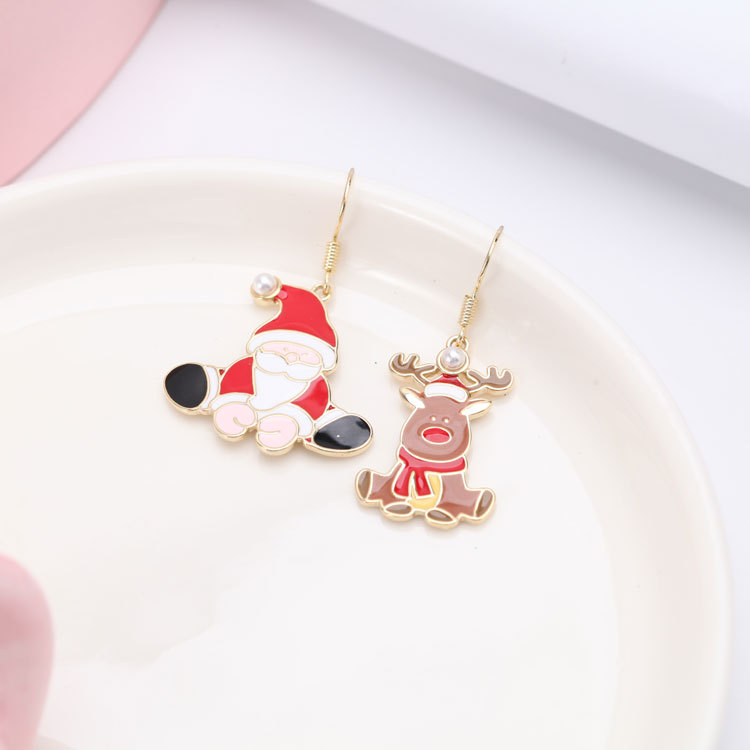 Cute Geometric Alloy Plating Artificial Pearls Women's Earrings 1 Pair display picture 3
