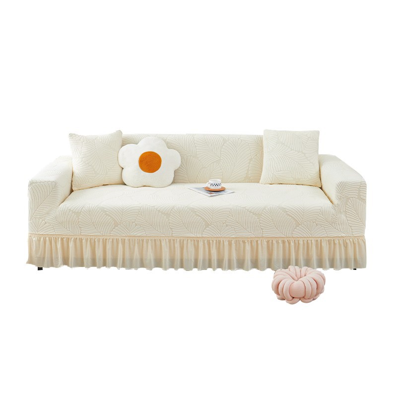 2025 nuevo sofá de falda cubierta de sofá todo incluido cubierta de sofá cuatro estaciones anti-gato universal cubierta de sofá recto cubierta de tela