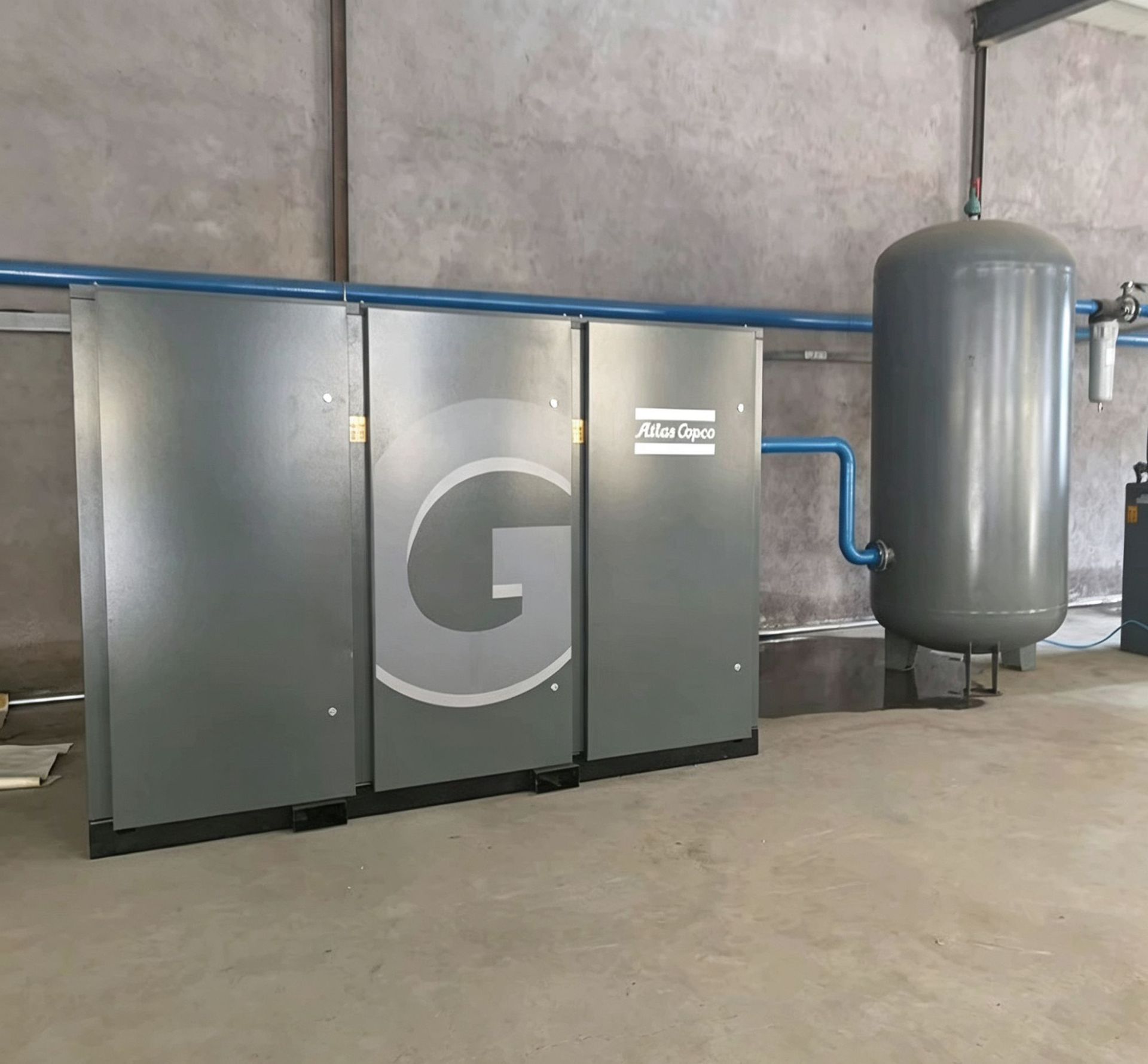 Atlas 55Kw Energy-Saving Machine Oil-Injected Screw Compressor Industrial Intelligent Variable Frequency Air Compressor
