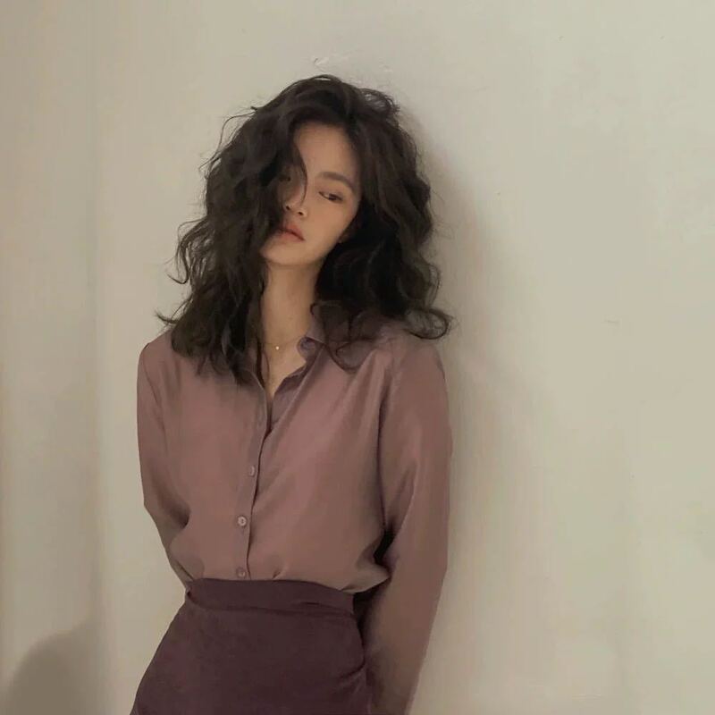 Spanish Niche Thin Cotton Shirt Matte Penny Grade Lightweight Atmosphere Artistic Buckle Casual Shirt Top Spring
