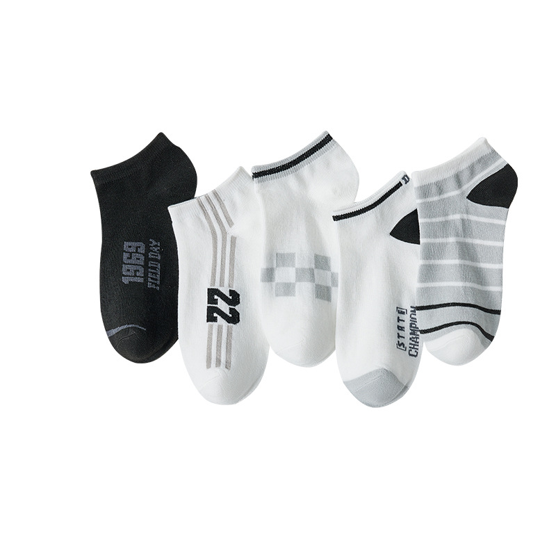 Calcetines cortos hechos a sí mismos de los hombres grises de Menghui calcetines cortos invisibles de corte bajo de moda al por mayor suministro de calcetines de los hombres