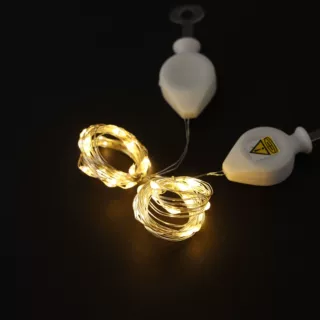 led灯串新款装饰氛围小彩灯 新品  小鱼造型纽扣灯串节日氛围圣诞