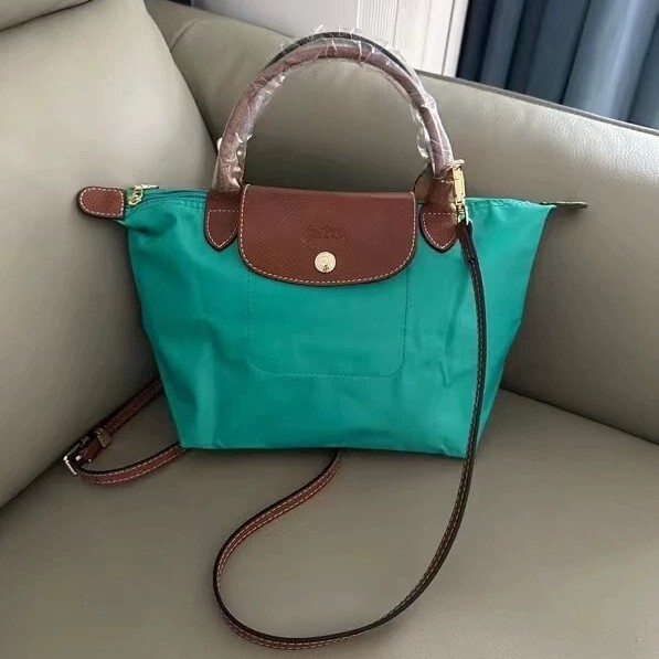 Cross-Border Longchamp Handbag Nylon Dumpling Bag Embroidered Tote Bag Waterproof Foldable Shoulder Bag Trendy Versatile