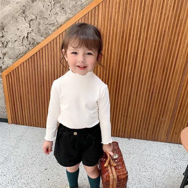 童装女童春秋2025新款儿童半高领打底衫秋装洋气长袖T恤宝宝上衣|undefined