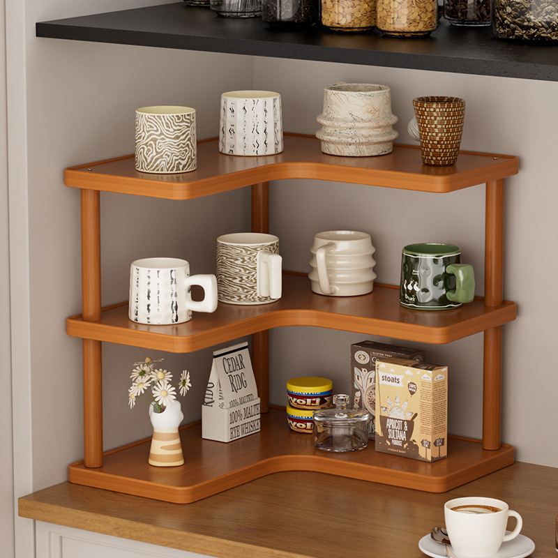Desktop Corner Storage Rack Triangular Storage Rack Student Bookshelf Desktop Office Desk Corner Multi-Layer Storage Rack