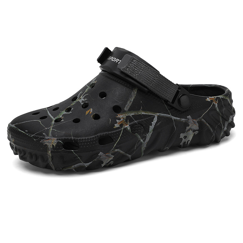 2024 zapatos de fondo grueso para hombres de verano nuevos zapatos de playa para usar sandalias zapatillas de bolsillo