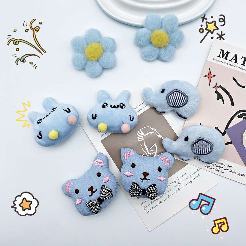 Blue cute plush bow tie