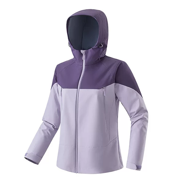 Lightweight, single-layer windbreaker for spring and summer, suitable for men and women, designed for outdoor activities, offering UV protection, a hood, and sun protection; softshell jacket