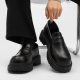 Shoes Men's 2024 Spring New British Fashion Retro Derby All-match Fashionable Casual Height Increasing Big Toe Leather Shoes