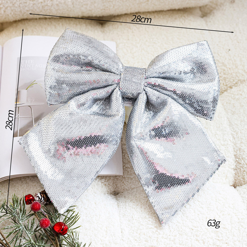 Pearlescent sequins Big Bow (Plata)