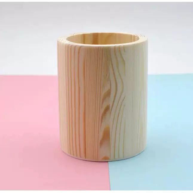 松木笔筒实木圆形笔筒加工定制各种规格实木笔筒儿童手工DIY笔筒