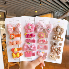 Girls' full cloth does not hurt hair hair clip baby cute cartoon bb fetal hair clip baby hair clip bangs clip