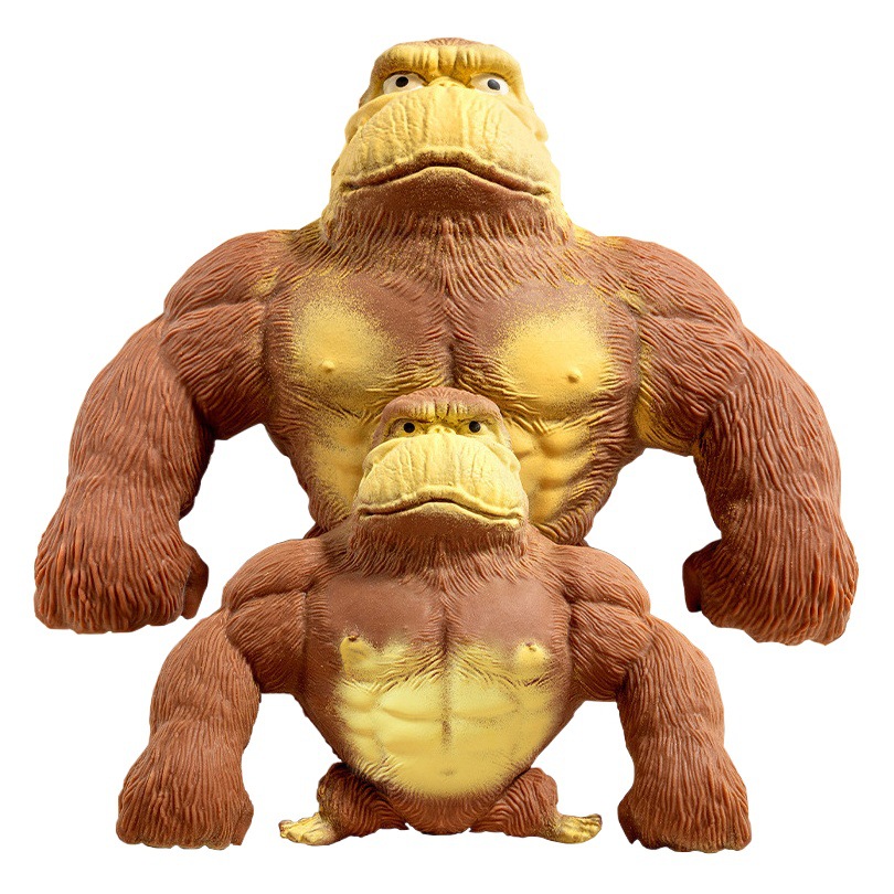 Popular creativo descompresión rey gorila ventilación pellizco música lento rebote juguete descompresión arena conformación juguete de goma suave