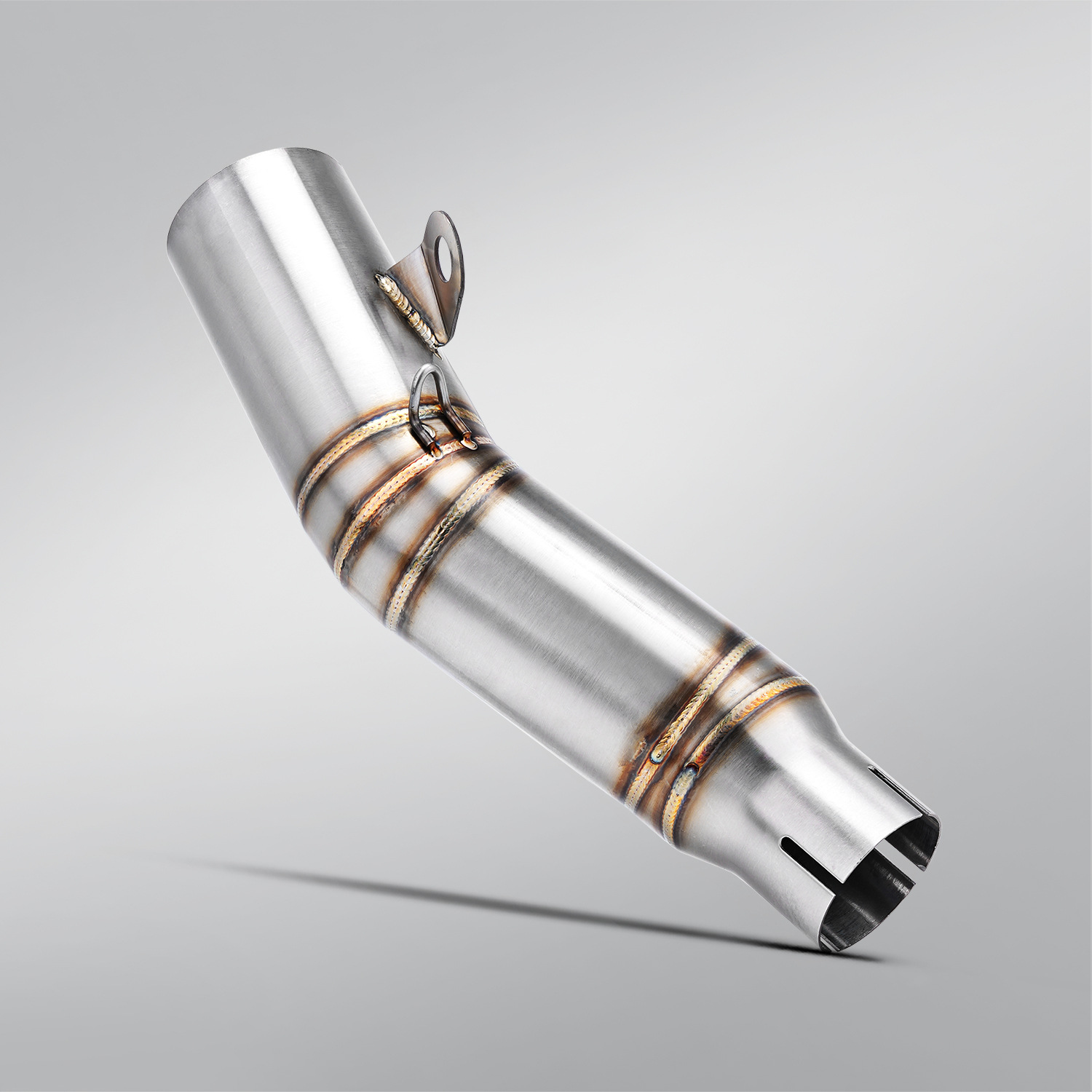 Yamaha R6 06-23 Motorcycle Modified Exhaust Pipe Connected to 60mm Straight-Through Stainless Steel Mid-Section with Non-Destructive Installation