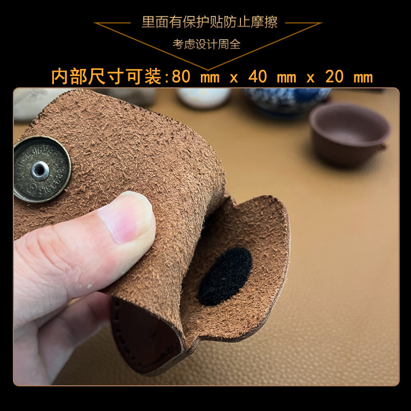钢夹版多功能皮套疯马皮头层牛皮汽车钥匙包折叠眼镜打火机包|undefined