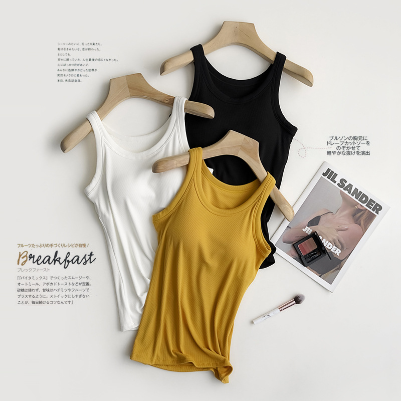 Hilo bra-t Chaleco de una pieza con almohadilla de pecho deportes de verano de las mujeres que tocan Fondo ropa interior yoga fábrica al por mayor image 3