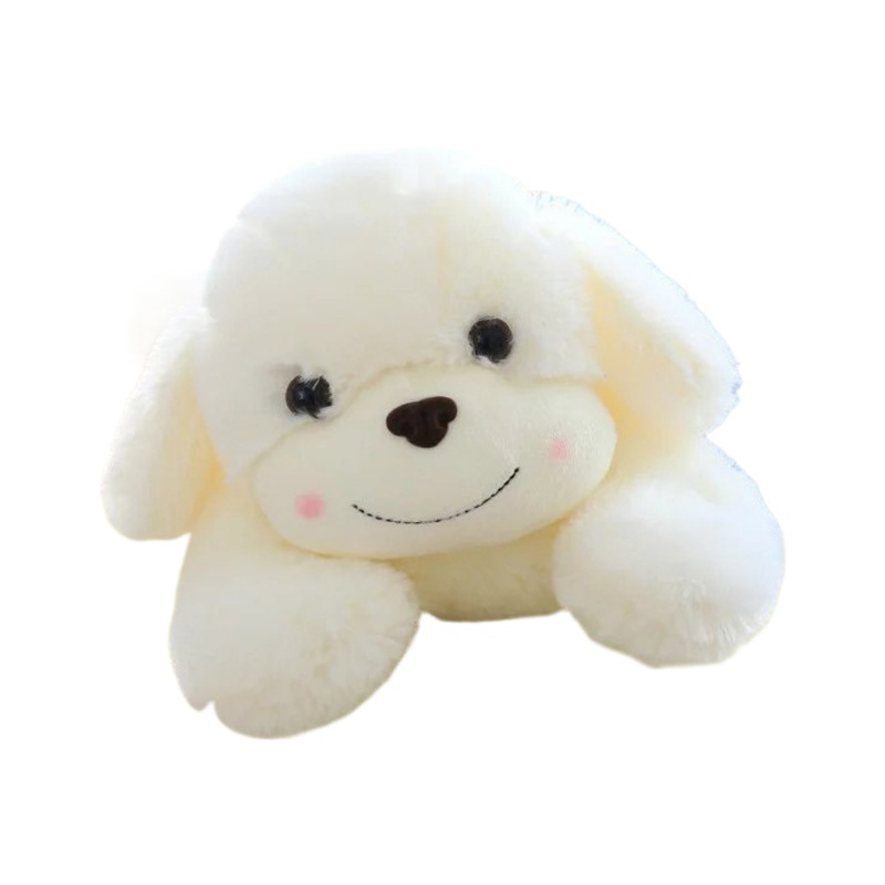 Lindo dulce mentira perro de peluche de juguete muñeca perro decoración del coche niños almohada de peluche de juguete