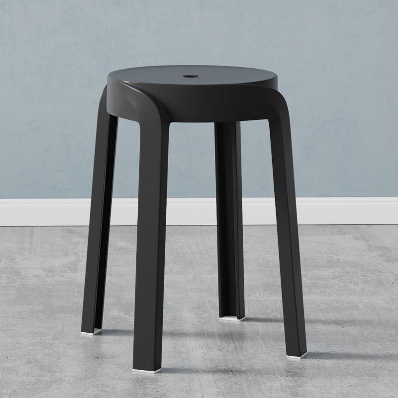 Taburete de plástico, taburete redondo alto para el hogar grueso, taburete de plástico apilable, mesa de comedor, banco, silla de molino de viento de repuesto, taburete único ciclón