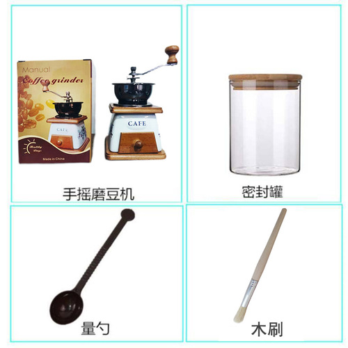Ceramic grinder foreign trade hot-selling grinder wooden grinder hand coffee machine ground coffee powder manual hand brewing