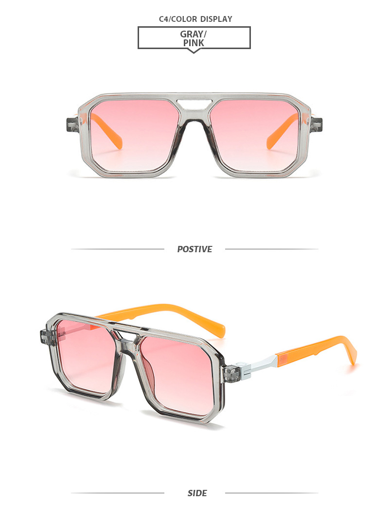 65g Weight Full Frame Glasses Structure Sunglasses Classification PC, UV400 Protection Lens Material Square Glasses Style Outdoor, Travel Occasion Square Pattern All Seasons Season Unisex Gender Basic, Hawaiian, Tropical Style Basic Hawaiian Tropical Square PC UV400 Protection Square Full Frame Women's Sunglasses 9