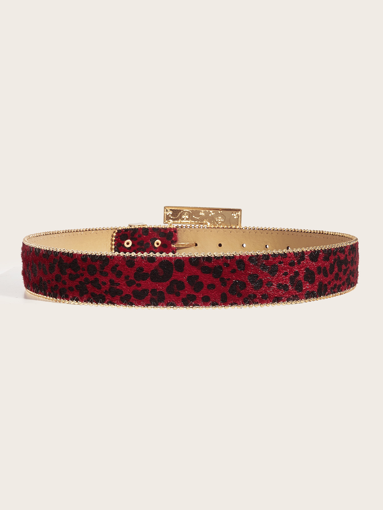 Leopard print belt women's American retro decorative ins style personalized belt_voghion.com