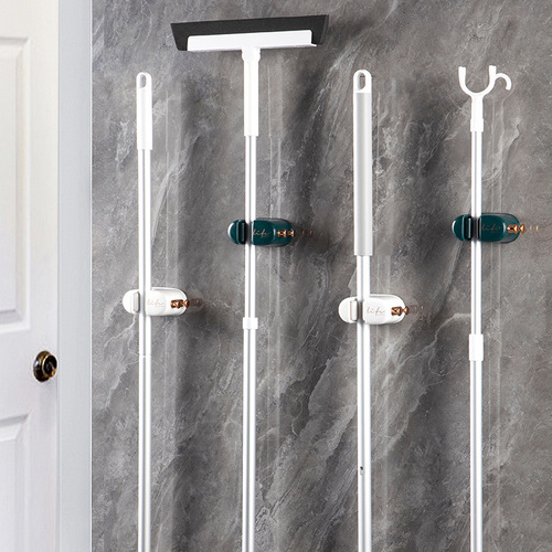 Self-designed light luxury style mop holder cross-border punch-free bathroom bathroom multi-functional mop holder broom holder