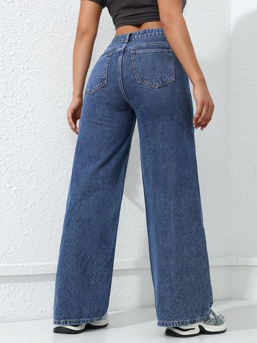Women's Loose Straight Leg Denim Pants 2025 Spring New Washed Slimming Floor-Length Jeans