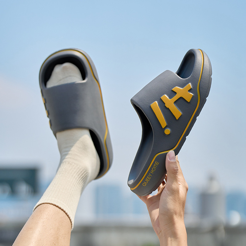 Non-Slip Slippers for Men 2026 Summer New Style Indoor Home Slippers with a Soft, Thick Sole, Waterproof, Comfortable, and Suitable for Outdoor Wear