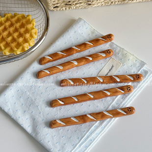 ♤ Ins Cute Household Ceramic Baguette Stirring Stick Solid Coffee Drink Stirring Stick High-Looking Cocktail Bread