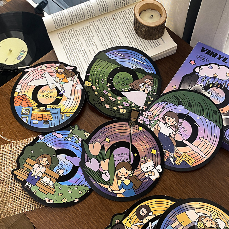 Early foam original special-shaped postcard vinyl record sweetheart dream series 24 boxed Creative DIY gifts