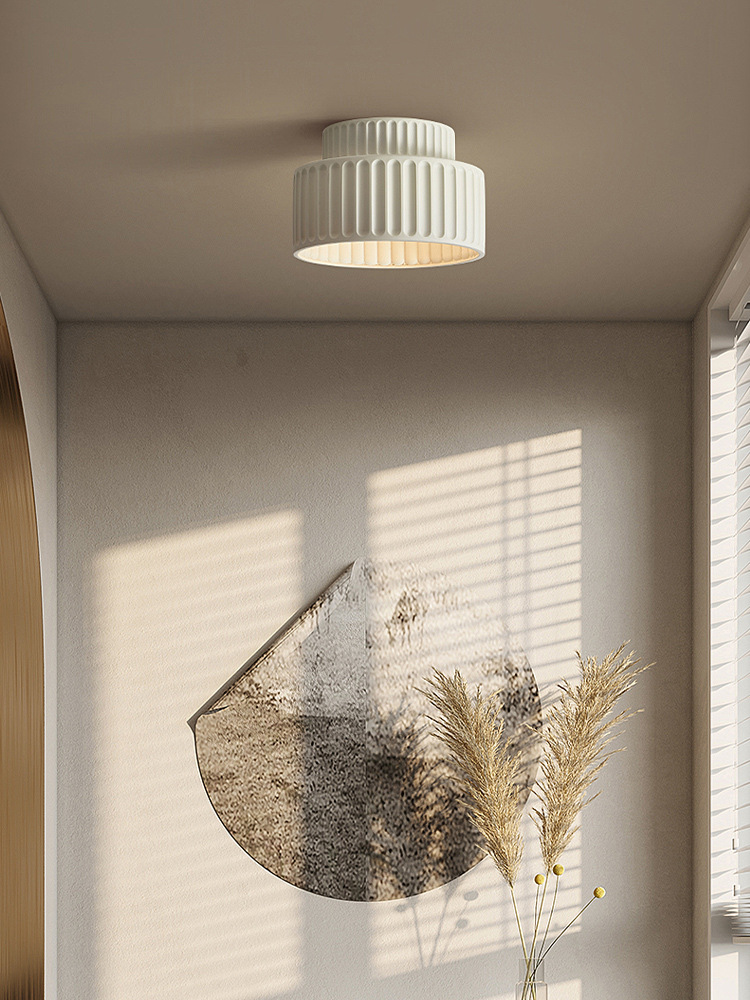 Estilo japonés estilo fresco balcón luz de techo pasillo guardarropa nórdico estilo crema diseñador iluminación