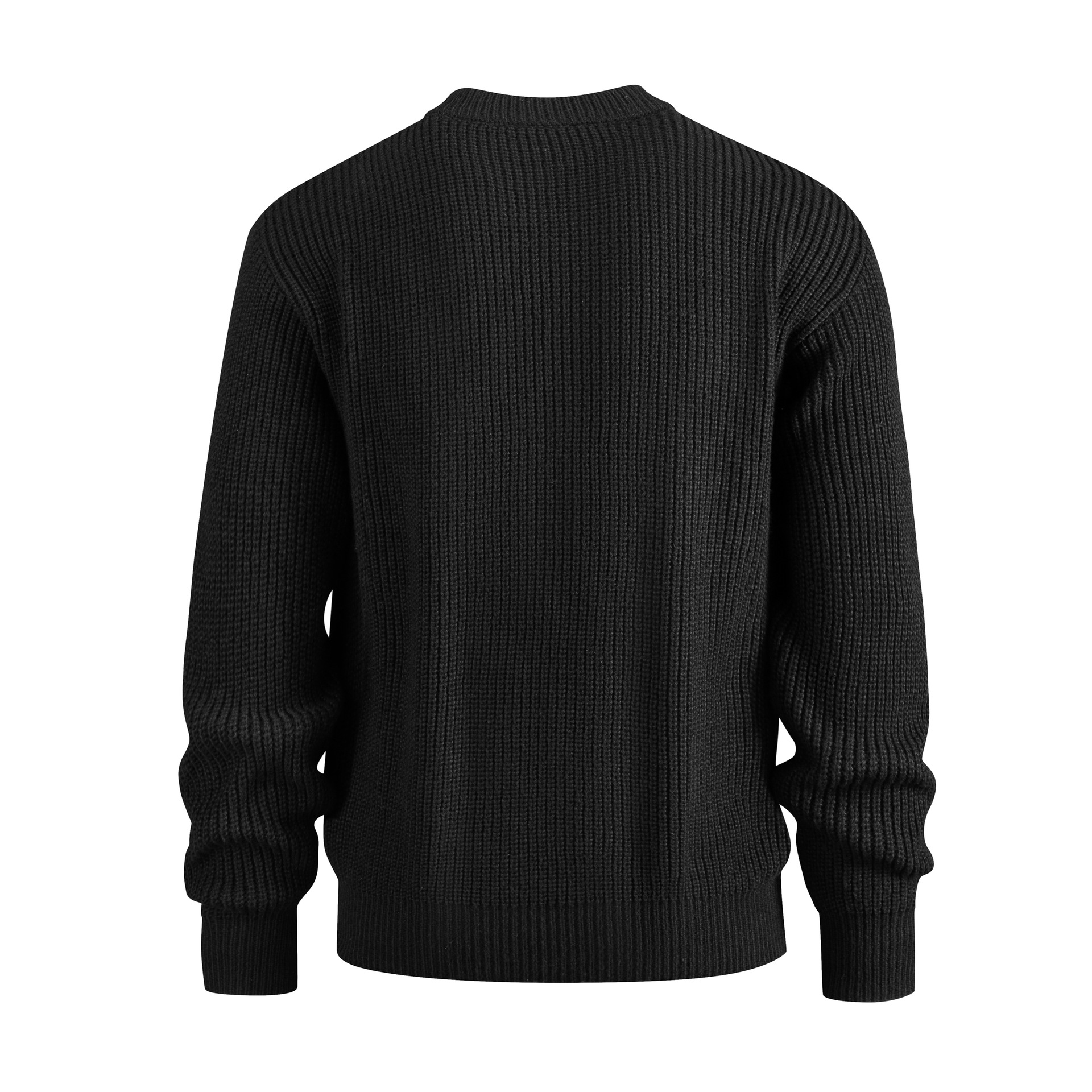 Pull homme à col en V boutonné - Pull en maille coupe ample rétro pour l'automne et l'hiver (Noir/Gris, S/M/L/XL)_voghion.com