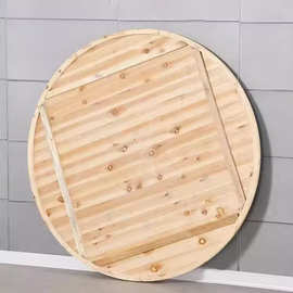 加厚圆桌面实木质圆桌子台面家用酒店可折叠杉木圆桌面板圆形直销
