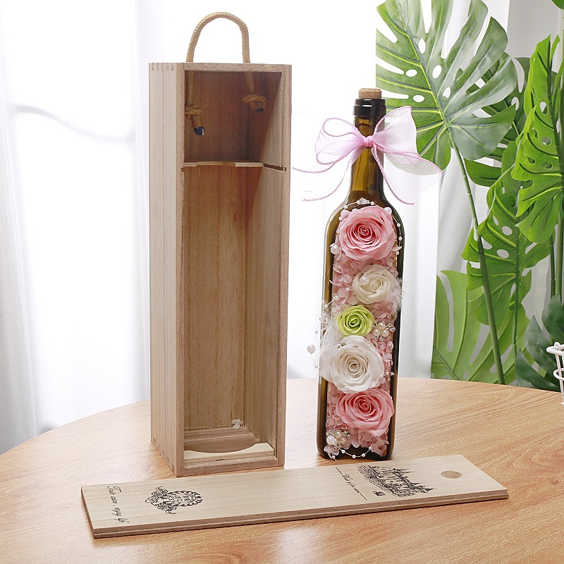 Flor preservada oso rosa 520 regalo del Día de San Valentín tienda de flores supermercado PE espuma flor abrazo oso rosa