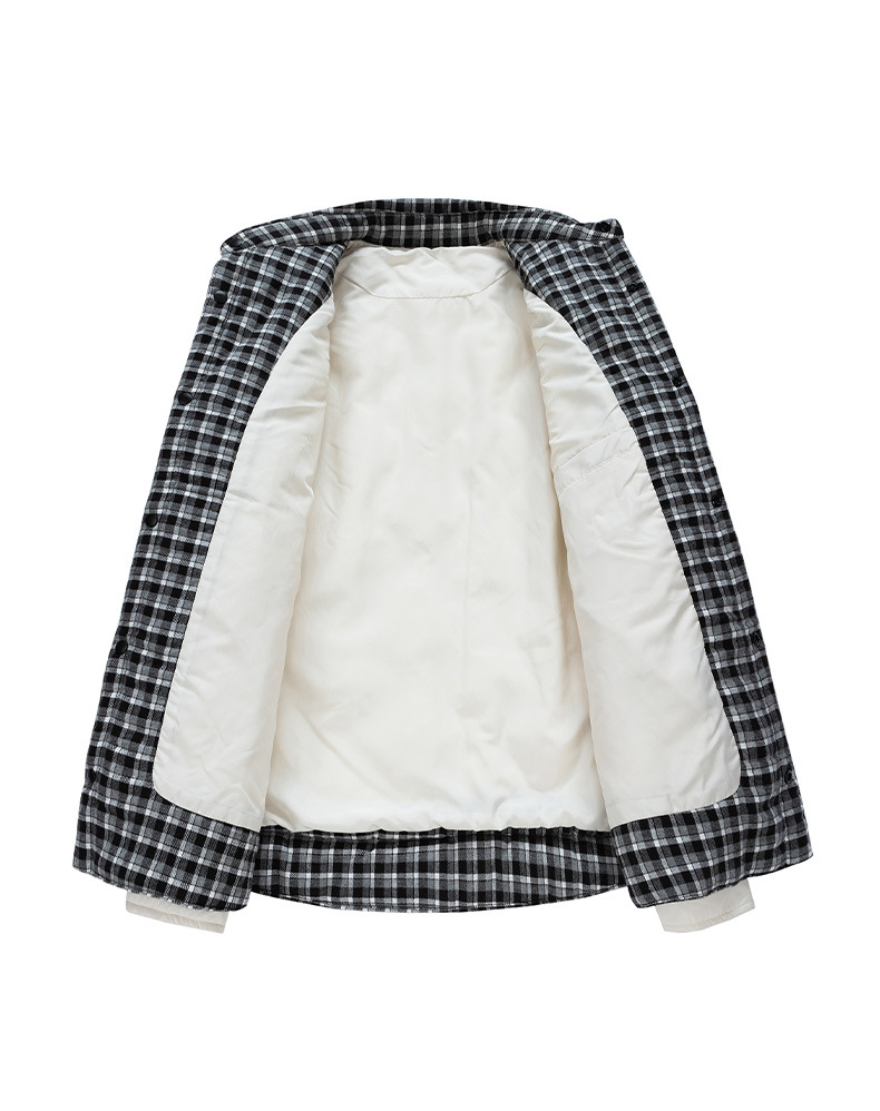 Herrenjacke Für Den Winter Mit Hemdkragen Aus Baumwolle Seide_voghion.com