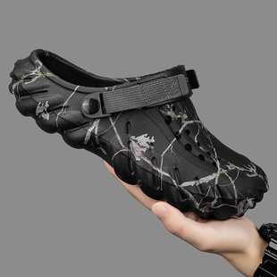 One Shoe, Two Wear, Fashionable Large Size Cross-Border Clogs, Men's Outer Wear Casual Toe-Toe Slippers, Outdoor Trendy Men's Beach Shoes