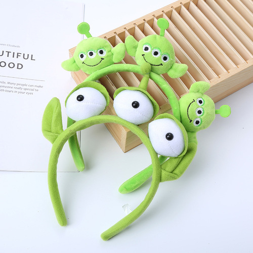 Funny three-eye rabbit hairband, new cute cartoon headband, washing hair tie, trendy outdoor head accessory