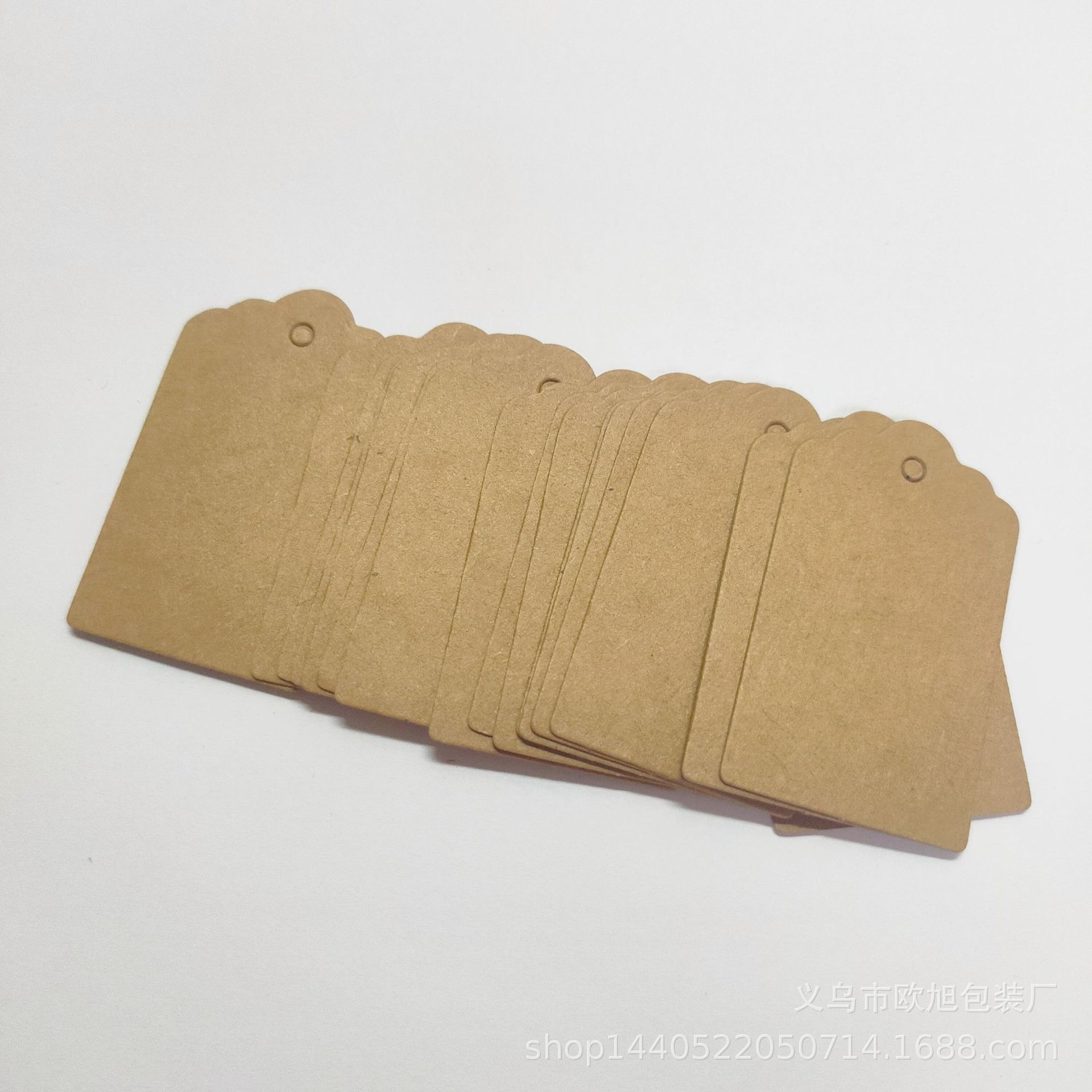 花头牛皮纸空白小吊牌DIY吊卡产品标签手绘名片烘焙包装挂牌3*5cm