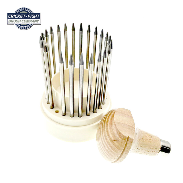 23支装微镶顶针珠作针吸珠针套件窝作针钻石宝石首饰镶嵌手柄工具