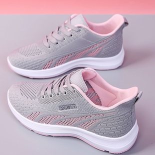 2025 New Mesh Sports Shoes Casual Mesh Non-Slip Soft Sole Mom Lightweight Travel Running Shoes